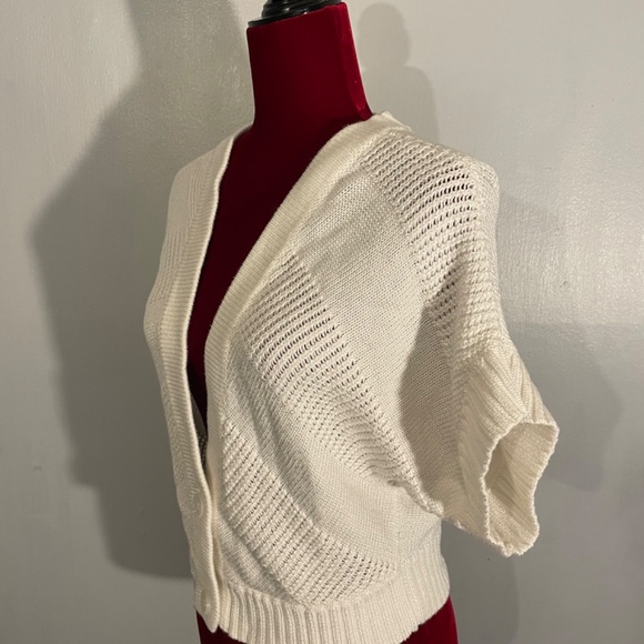 Worthington V-Neck Short Sleeve Cardigan Sweater Size L - Picture 2 of 9